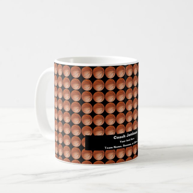 Mug Entraîneur de basket-ball Merci personnalisé (Devant gauche)