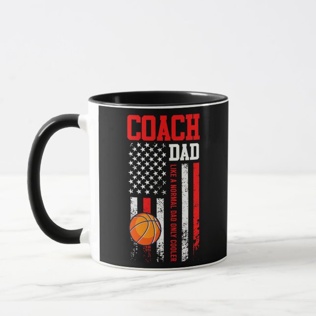Mug Entraîneur de basket-ball Papa basketball joueur U (Gauche)