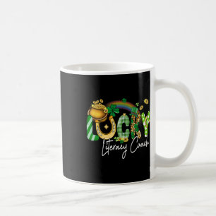 Mug Entraîneur de littératie chanceux St Patricks Day