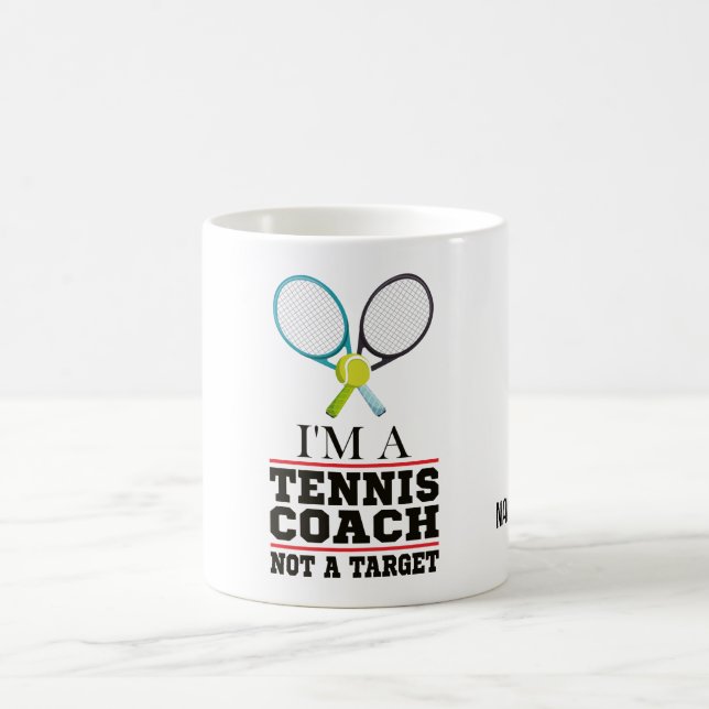 Mug Entraîneur de tennis pas la cible avec balle (Centre)