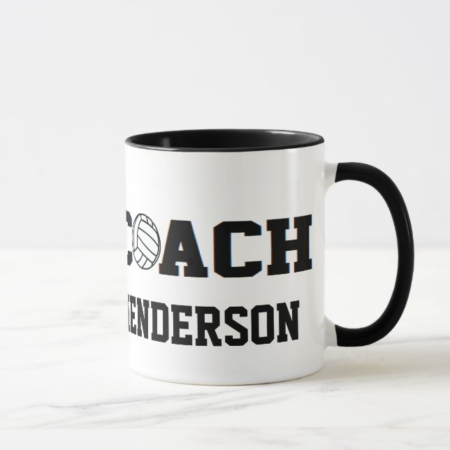 Mug Entraîneur de volley-ball - Personnalisable 2 (Droite)