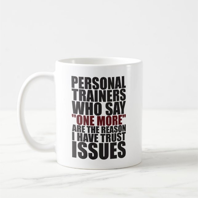 Mug Entraîneurs et Trust Issues - Funny Workout (Gauche)