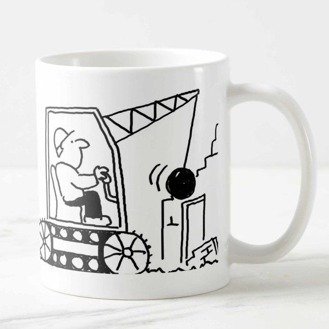 Mug Entrepreneur de démolition avec bulldozer de café  (Créateur téléchargé)