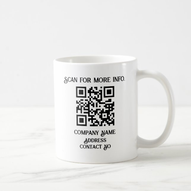 Mug Entreprise cadeau QRcode avec personnalisation BG (Droite)