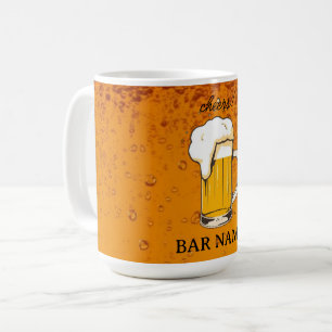 Mug Entreprise de bar à bière logo vintage boutique
