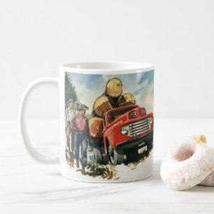 Mug Entreprise vintage, Camion d'exploitation forestiè