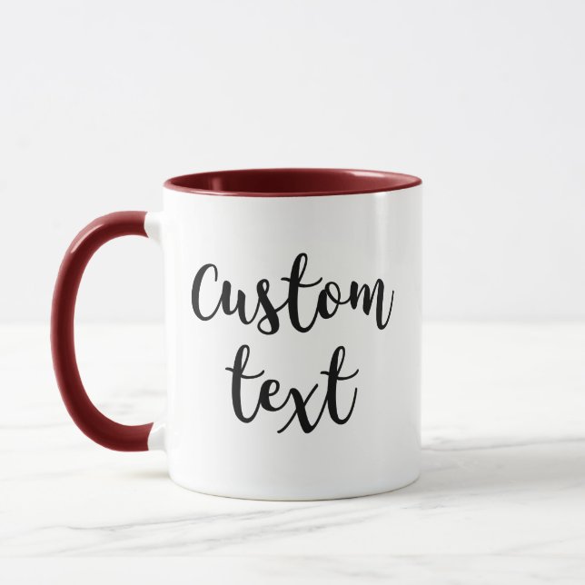 Mug Entrez votre propre texte Personnaliser Funny Cust (Gauche)