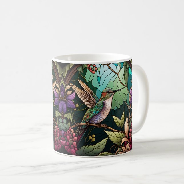 Mug Enveloppement de colibri mignon (Devant droit)