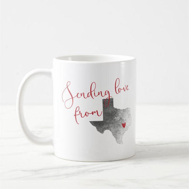 Mug Envoi d'amour du Texas - Saint Valentin (Gauche)