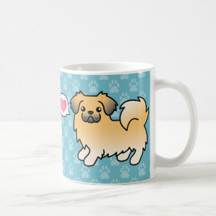 Mug Épagneul tibétain de couleur fauve sable dessin an