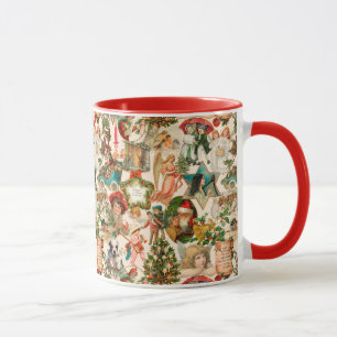 Mug Ephémère de Noël Vintage Fun, Festif et coloré