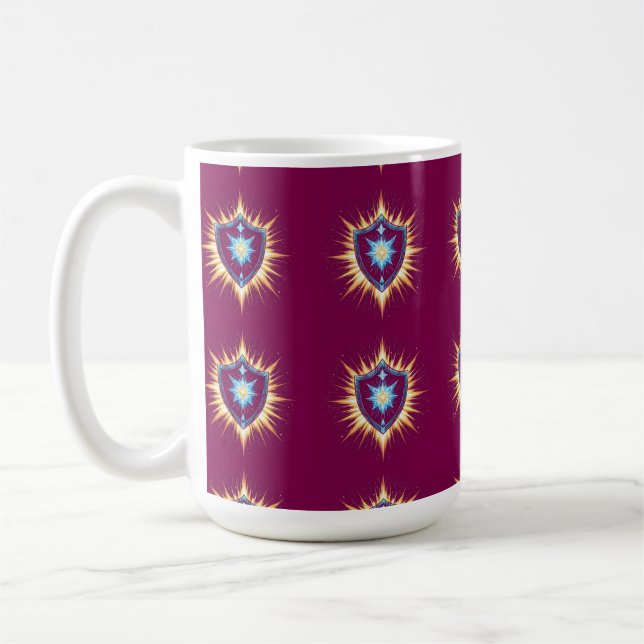 Mug Epic Fantasy Shield with Radiant Energy Burst – Ma (Gauche)