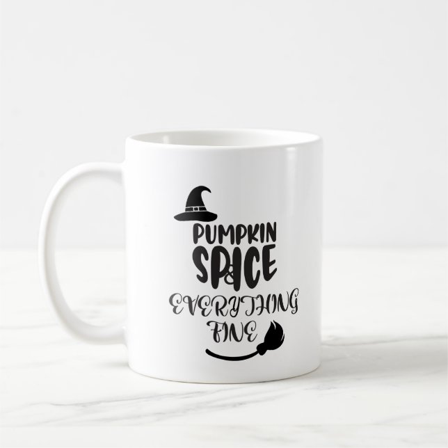 Mug Épice citrouille et tout Nice avec Casquette sorci (Gauche)
