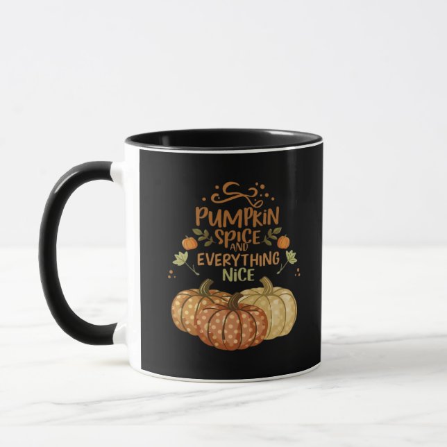 Mug Épice citrouille Et Tout Nice - Mème Automne Qu (Gauche)