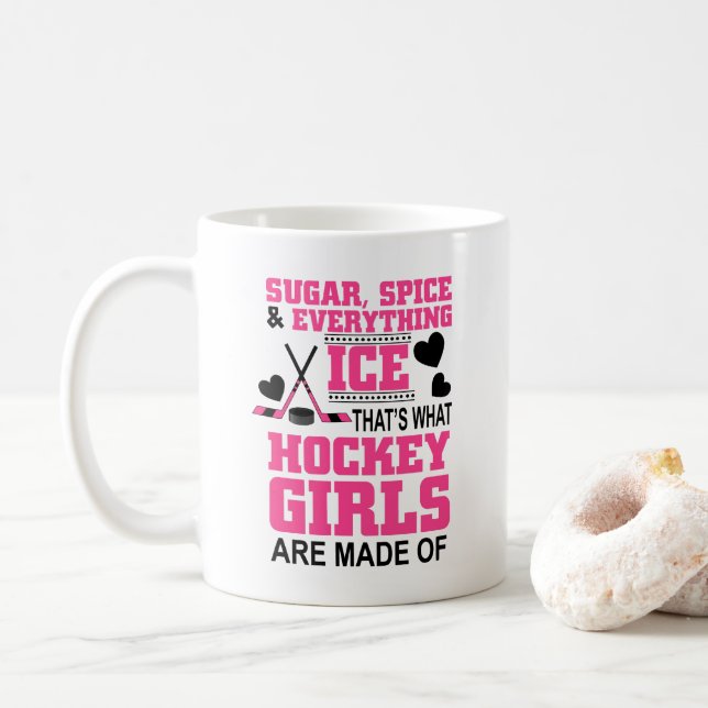 Mug épices à sucre et tout hockey sur glace filles (Avec donut)