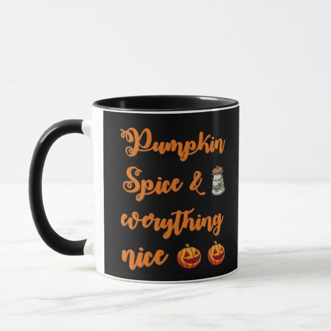 Mug Épices citrouilles Et Tout Nice, Jolie Halloween (Gauche)