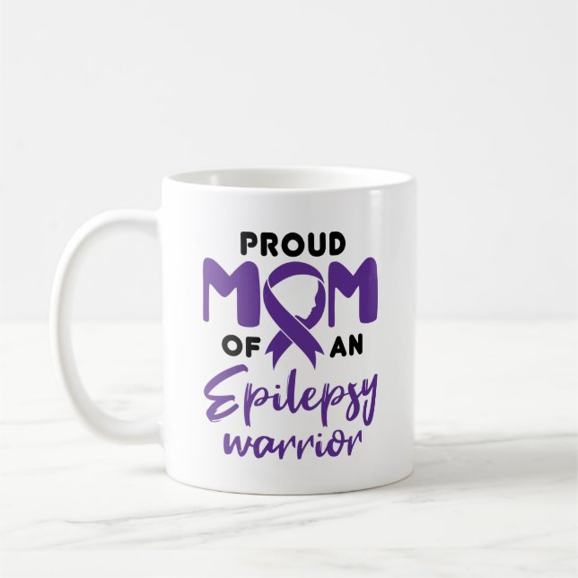 Mug Epilepsy Maman Fière Maman d'un guerrier épileptiq (Gauche)