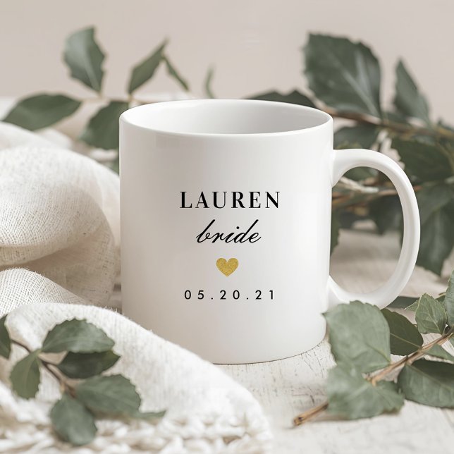 Mug Épouse De Coeur D'Or Moderne Pour Être (Créateur téléchargé)