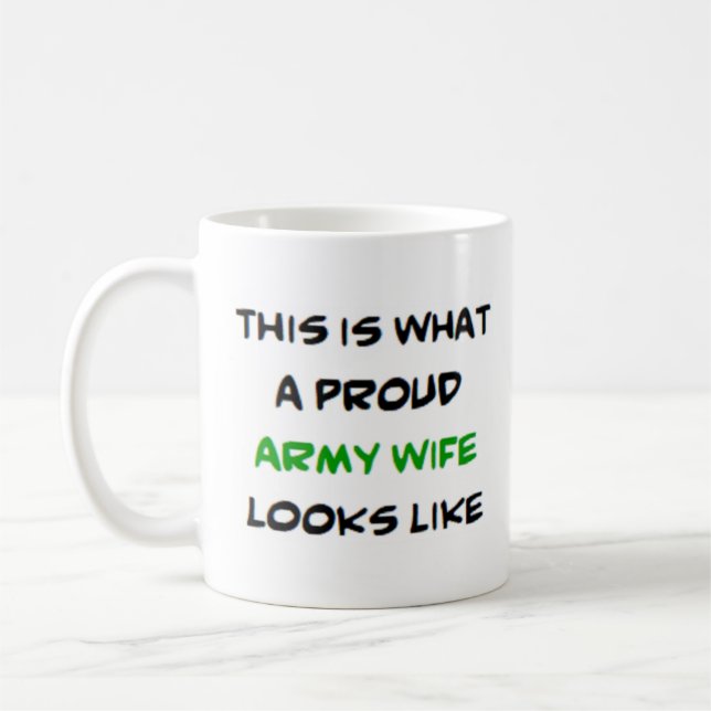 Mug épouse de l'armée, fière (Gauche)