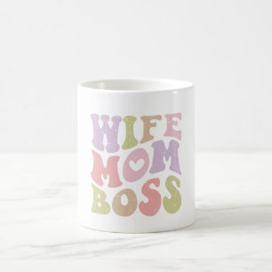 Mug Épouse Maman Patronne Script Rétro Fête des mères