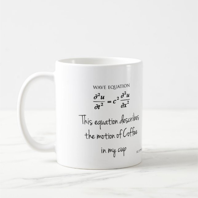 Mug Équation de la vague - Équation de Navier Stokes - (Gauche)