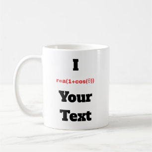 Mug Equation polaire personnalisable (I Heart)