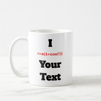 Mug Equation polaire personnalisable (I Heart)
