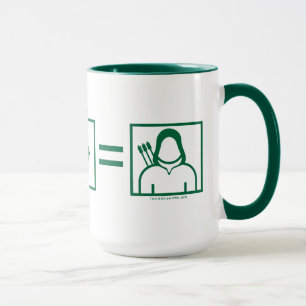 Mug Équation verte de flèche de la flèche  