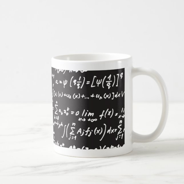 Mug Équations de maths de tableau noir (Droite)