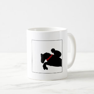 Mug Équestre Cheval Show Rider Jumper Red Roses Derby