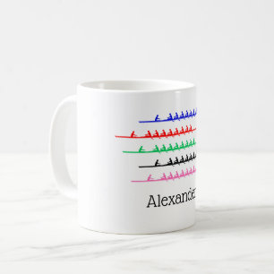 Mug Équipage Course à l'aviron - Jusqu'à cinq bateaux