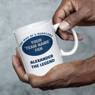 Mug Équipe américaine de football Nom Fan Blue Silver