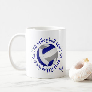 Mug équipe de bleu gris couleurs terrain de volley heu
