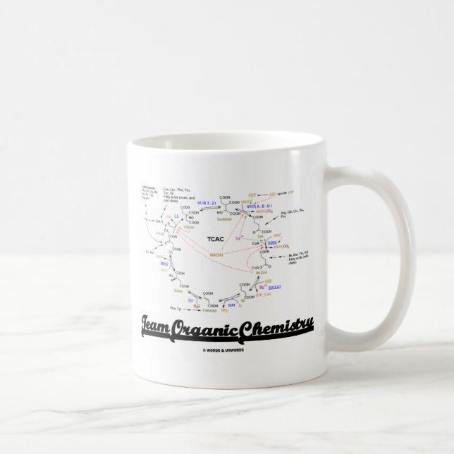 Mug Équipe de chimie organique (cycle Krebs - TCAC) (Droite)