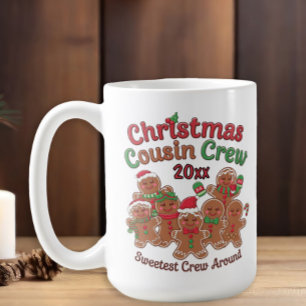 Mug Équipe de cousins de Noël au pain d'épice Année 