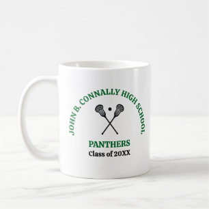 Mug Équipe de crosse personnalisée du lycée Green