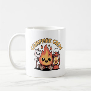 Mug Équipe de feu de camp Trio de camping Kawaii