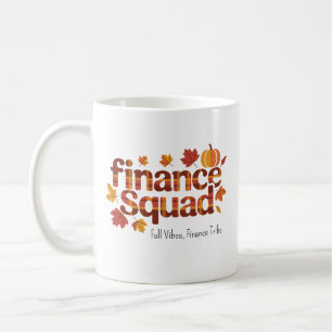 Mug Équipe de finance personnalisée - Typographie d'au