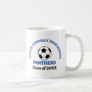Mug Équipe de football personnalisée du lycée Blue