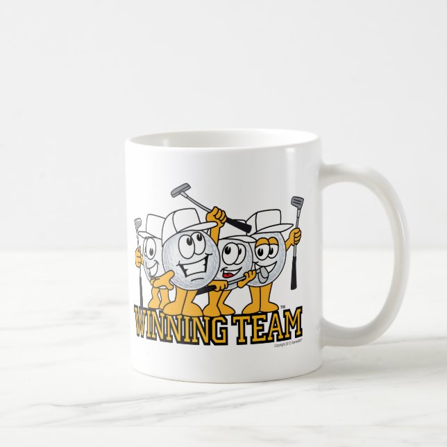 Mug Équipe de gain de golf dans la bousculade (Droite)