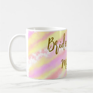 Mug Équipe de mariée paillettes rose pastel doré