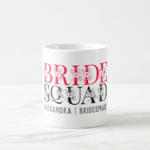 Mug Équipe de mariées   Pink Bachelorte Party Bridesma