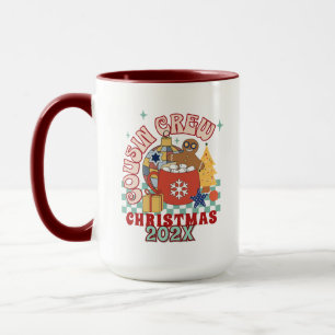 Mug Équipe de Noël de cousins ​​rétro appariés pour en