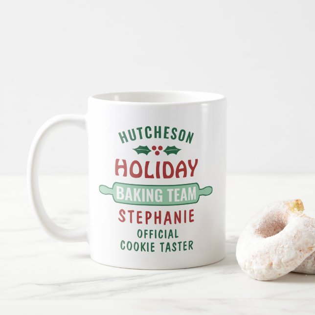 Mug Équipe de pâtisserie de Noël Cookie Party mignonne (Avec donut)