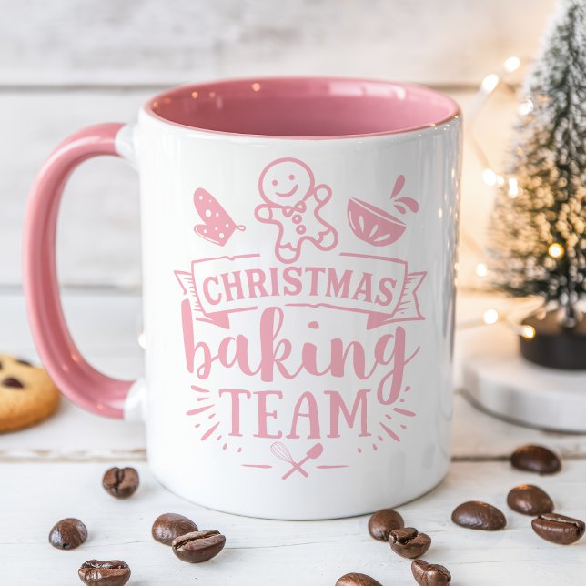Mug Équipe de pâtisserie de Noël Cuisine Rose (Créateur téléchargé)