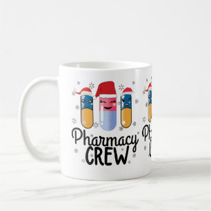 Mug Équipe de pharmacie. T-shirt de Noël du pharmacien