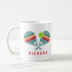 Mug Équipe de Pickleball Pagaies Rayées Sur Mesure