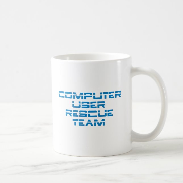 Mug Équipe de secours d'utilisateur d'ordinateur (Droite)