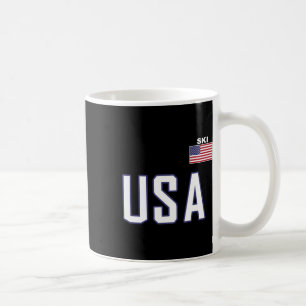 Mug Équipe de ski du drapeau américain Équipement de s