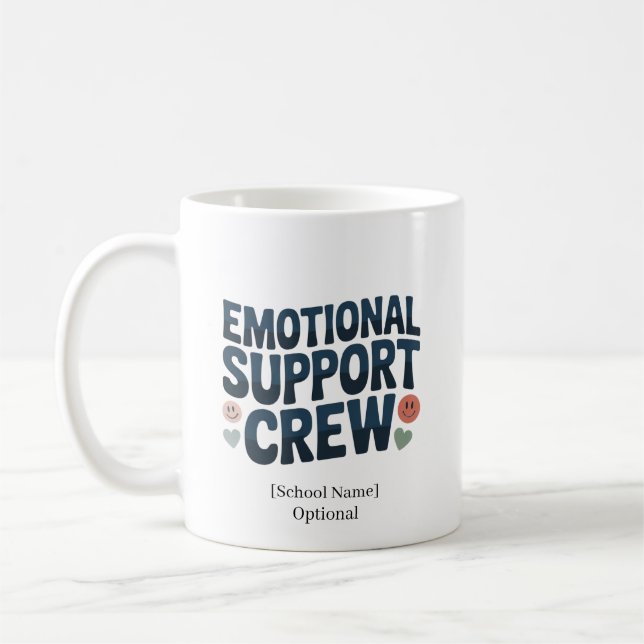 Mug Équipe de soutien émotionnel personnalisée pour le (Gauche)
